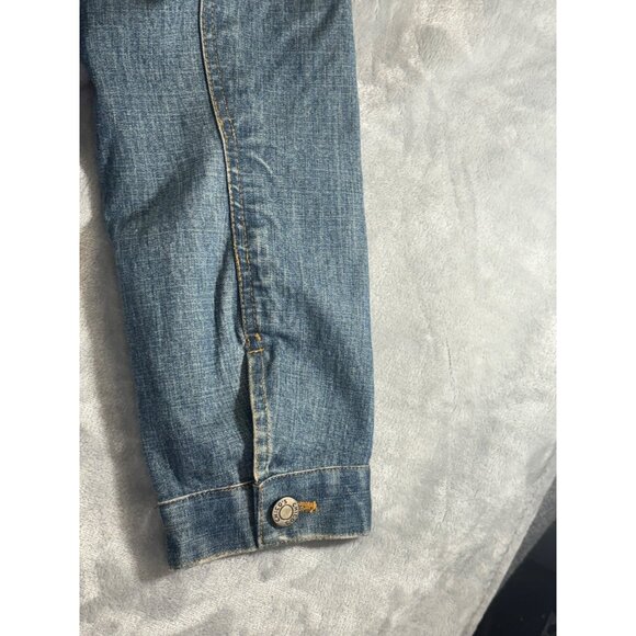 Chico's Jean Jacket Women's 1 US small Anniversary Collection Parrot Beaded - Picture 13 of 14